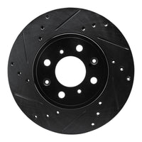 R1 Concepts R1 15-20 Honda Fit (USA/Canada) Front Left Drilled & Slotted Black Brake Rotor