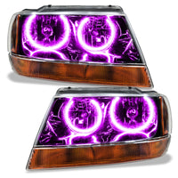 ORACLE Lighting Oracle 99-04 Jeep Grand Cherokee SMD HL - Black - ColorSHIFT w/ 2.0 Controller