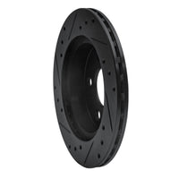 R1 Concepts R1 93-98 Ford Thunderbird Rear Right Drilled & Slotted Black Brake Rotor