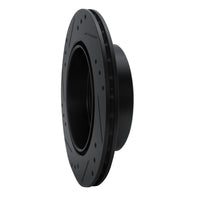 R1 Concepts R1 89-96 Nissan 300ZX Rear Right Drilled & Slotted Black Brake Rotor