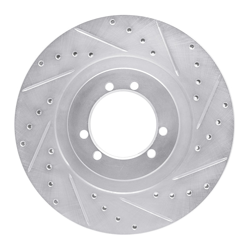 R1 Concepts R1 96-06 Hummer H1 Front Right Rear Right Drilled & Slotted Silver Brake Rotor