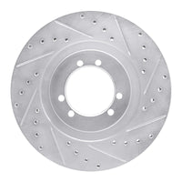 R1 Concepts R1 96-06 Hummer H1 Front Right Rear Right Drilled & Slotted Silver Brake Rotor