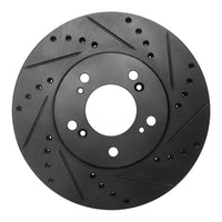 R1 Concepts R1 93-95 Acura Legend Front Right Drilled & Slotted Black Brake Rotor