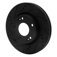 R1 Concepts R1 01-05 Hyundai Santa Fe Front Left Drilled & Slotted Black Brake Rotor