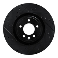 R1 Concepts R1 18-24 Land Rover Discovery Front Left Drilled & Slotted Black Brake Rotor