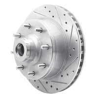 R1 Concepts R1 78-97 Dodge B200 / B200 Van / B250 Front Right Drilled & Slotted Silver Brake Rotor