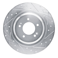 R1 Concepts R1 21-25 Hyundai SONATA Rear Right Drilled & Slotted Silver Brake Rotor