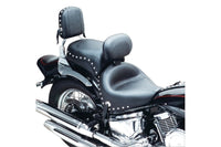 Mustang Motorcycle Mustang Yamaha Sissy Bar Pad (7.5 inch x 9 inch) w/Studs- Black