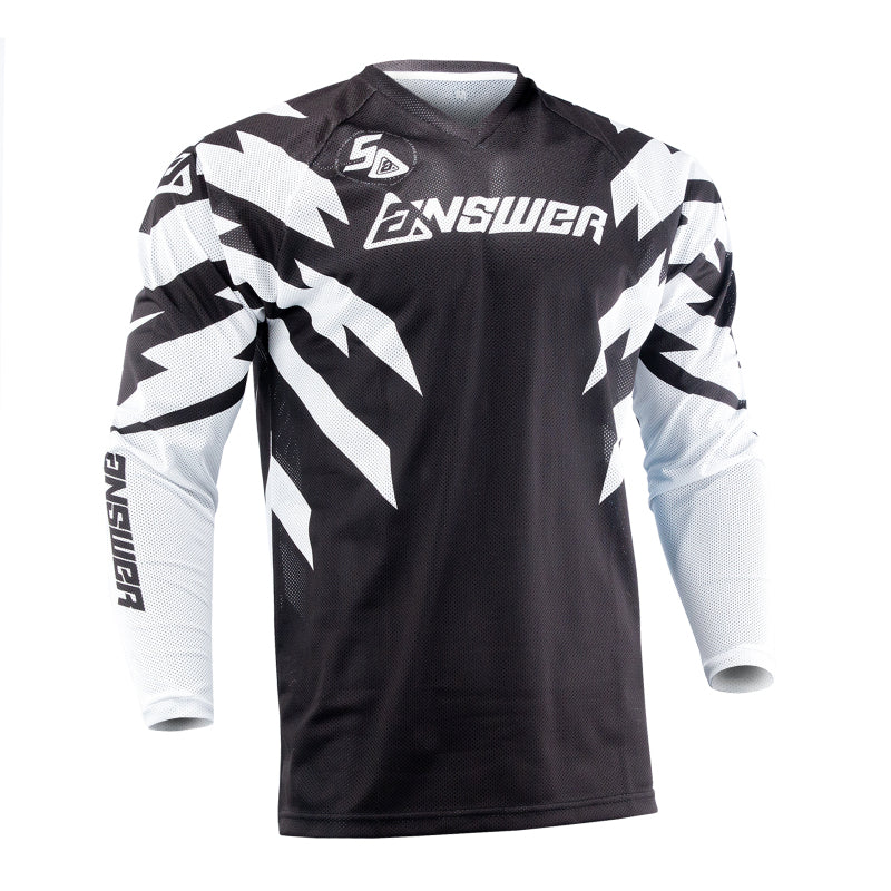 Answer 26 LE Syncron Rizz Vented Jersey Black/White/Cyan - Small