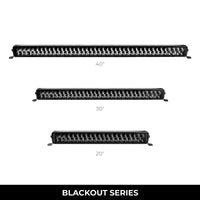 Go Rhino Xplor Blackout Series Dbl Row LED Light Bar (Side/Track Mount) 32in. - Blk