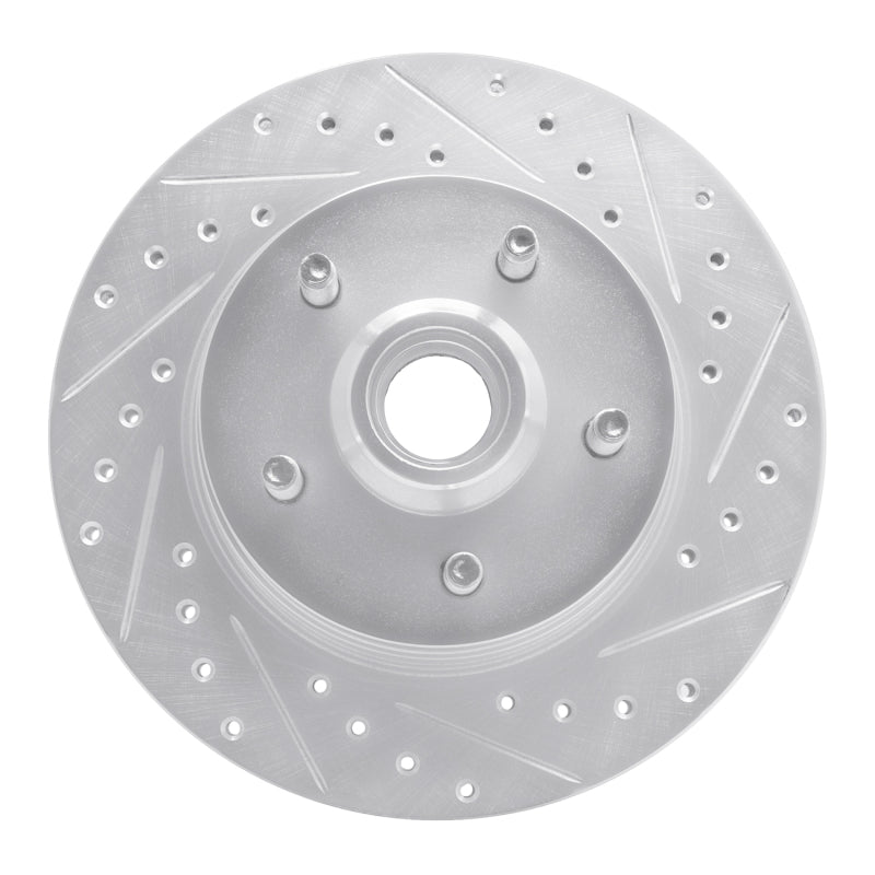 R1 Concepts R1 86-92 Jeep COMANCHE Front Right Drilled & Slotted Silver Brake Rotor