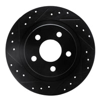 R1 Concepts R1 98-05 Buick Park Avenue Rear Left Drilled & Slotted Black Brake Rotor
