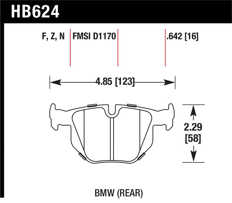 Hawk Performance Hawk 2006-2006 BMW 330i HPS 5.0 Rear Brake Pads