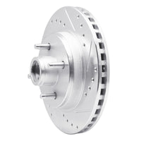 R1 Concepts R1 87-88 Ford Thunderbird Front Right Drilled & Slotted Silver Brake Rotor