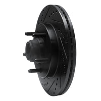 R1 Concepts R1 00-04 Ford F-150 RWD Front Left Drilled & Slotted Black Brake Rotor