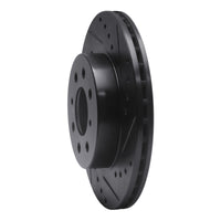 R1 Concepts R1 88-91 Honda Accord Sedan Front Right Drilled & Slotted Black Brake Rotor
