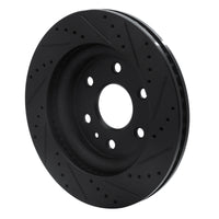 R1 Concepts R1 07-17 Buick Enclave Front Left Drilled & Slotted Black Brake Rotor