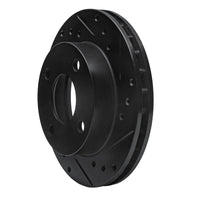 R1 Concepts R1 81-94 Ford TEMPO Front Right Drilled & Slotted Black Brake Rotor