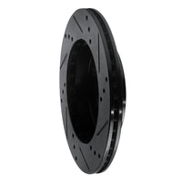 R1 Concepts R1 91-02 Saturn SL1 Front Left Drilled & Slotted Black Brake Rotor