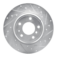 R1 Concepts R1 91-01 BMW 850I Rear Right Drilled & Slotted Silver Brake Rotor