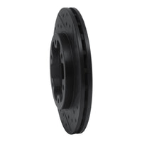R1 Concepts R1 83-85 Nissan 720 DATSUN Front Right Drilled & Slotted Black Brake Rotor