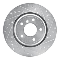 R1 Concepts R1 95-03 BMW 750IL Rear Right Drilled & Slotted Silver Brake Rotor