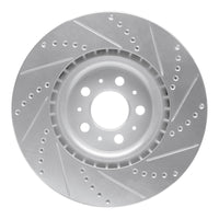 R1 Concepts R1 04-07 Volvo V70 Front Left Drilled & Slotted Silver Brake Rotor