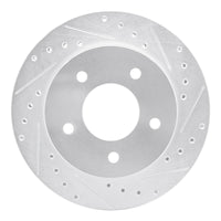 R1 Concepts R1 90-02 Chevrolet ASTRO Front Right Drilled & Slotted Silver Brake Rotor