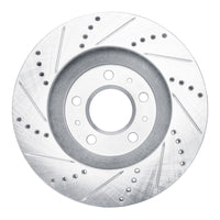 R1 Concepts R1 03-07 Cadillac CTS Front Right Drilled & Slotted Silver Brake Rotor
