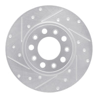 R1 Concepts R1 14-22 Chrysler 200 Rear Left Drilled & Slotted Silver Brake Rotor