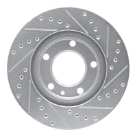 R1 Concepts R1 88-91 BMW M3 Front Left Drilled & Slotted Silver Brake Rotor