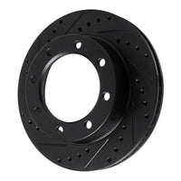 R1 Concepts R1 77-79 Ford F-350 4WD (Excl Super Duty) Front Left Drilled & Slotted Black Brake Rotor