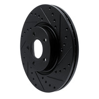 R1 Concepts R1 04-19 Ford C-MAX Front Right Drilled & Slotted Black Brake Rotor