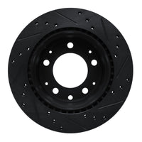 R1 Concepts R1 69-83 Porsche 911 Rear Left Drilled & Slotted Black Brake Rotor