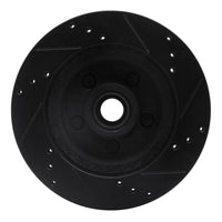 R1 Concepts R1 70-72 Ford Galaxie 500 Front Left Drilled & Slotted Black Brake Rotor