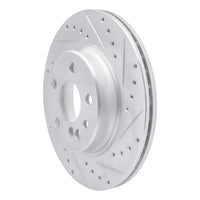 R1 Concepts R1 92-99 Mercedes-Benz 500SEL Rear Right Drilled & Slotted Silver Brake Rotor