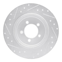 R1 Concepts R1 03-05 Lincoln AVIATOR Rear Right Drilled & Slotted Silver Brake Rotor
