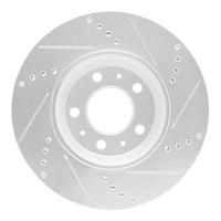 R1 Concepts R1 06-10 Pontiac SOLSTICE Front Left Drilled & Slotted Silver Brake Rotor