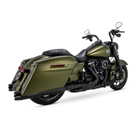 Vance and Hines Vance & Hines 17-23 Harley Touring Models Blackbird 450 Slip-Ons - Black Contrast Finish End Caps