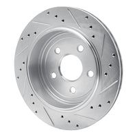 R1 Concepts R1 11-25 Dodge Durango Rear Left Drilled & Slotted Silver Brake Rotor