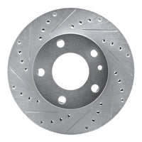 R1 Concepts R1 76-82 BMW 528I Front Left Drilled & Slotted Silver Brake Rotor
