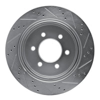 R1 Concepts R1 15-17 Ford F-150 4WD Rear Left Drilled & Slotted Silver Brake Rotor