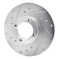 R1 Concepts R1 80-83 Subaru STANDARD Front Left Drilled & Slotted Silver Brake Rotor