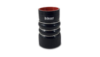 Vibrant 4 Ply Aramid Reinf Silicone Hump Hose conn 3in ID x 6in long 3 reinforcement ring MATTE BLK