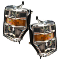 ORACLE Lighting Oracle 08-10 Ford F250/350 Pre-Assembled Halo Headlights - Chrome Housing - ColorSHIFT