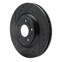 R1 Concepts R1 04-08 Cadillac CTS Front Left Drilled & Slotted Black Brake Rotor