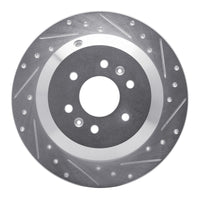 R1 Concepts R1 09-10 Kia BORREGO Rear Right Drilled & Slotted Silver Brake Rotor