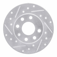 R1 Concepts R1 88-89 Pontiac LeMans Front Right Drilled & Slotted Silver Brake Rotor