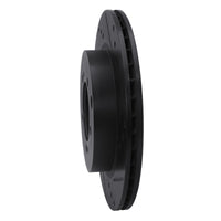 R1 Concepts R1 93-99 Dodge STEALTH Rear Right Drilled & Slotted Black Brake Rotor