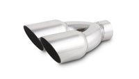 Vibrant Dual 3.5in Round SS Exhaust Tip (Single Wall Angle Cut)